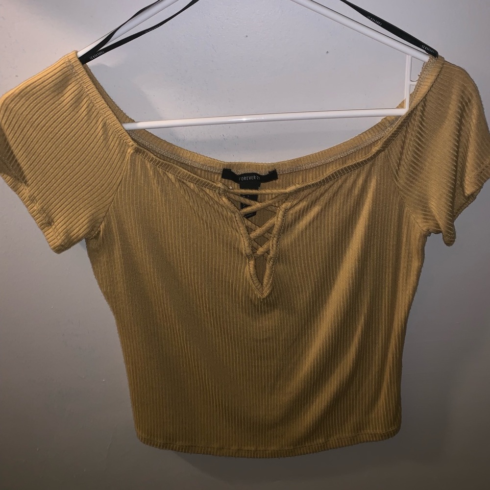 Mustard Yellow Crop Top (Forever 21)